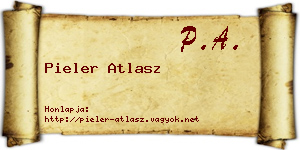 Pieler Atlasz névjegykártya
